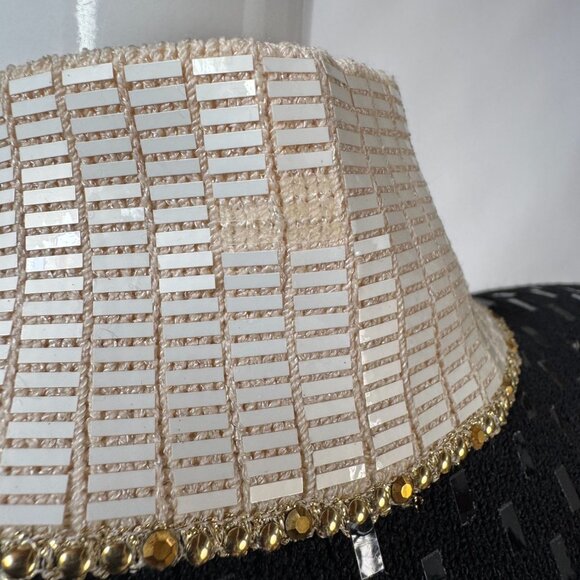 St John Vintage Black & White Sequin Jacket & Skirt Set Size 2 USA-Made Elegant - Picture 4 of 16